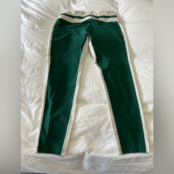 VAARA | RARE Green Flo Tuxedo Striped Leggings | Size Large. - Picture 2 of 10